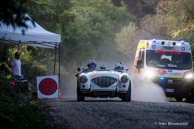 Austin Healey 100/M BN1, 1954 Mille Miglia preparation